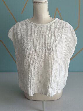 EILEEN FISHER White Woven Tank Top Size XXS